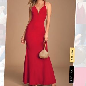 Red formal dress